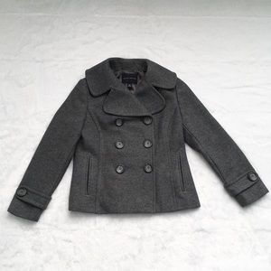 Like New Banana Republic Gray Pea Coat